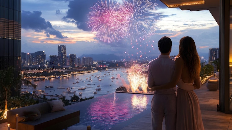 Satisfied winter travelers